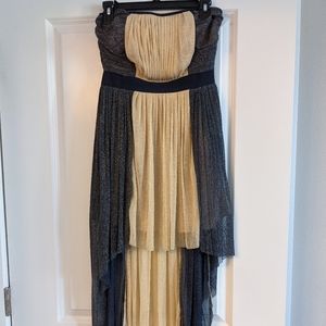 Mod Cloth Small Strapless High-Low Cocktail Dress